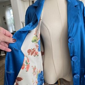 JH Collectibles Vibrant Blue Trench Coat